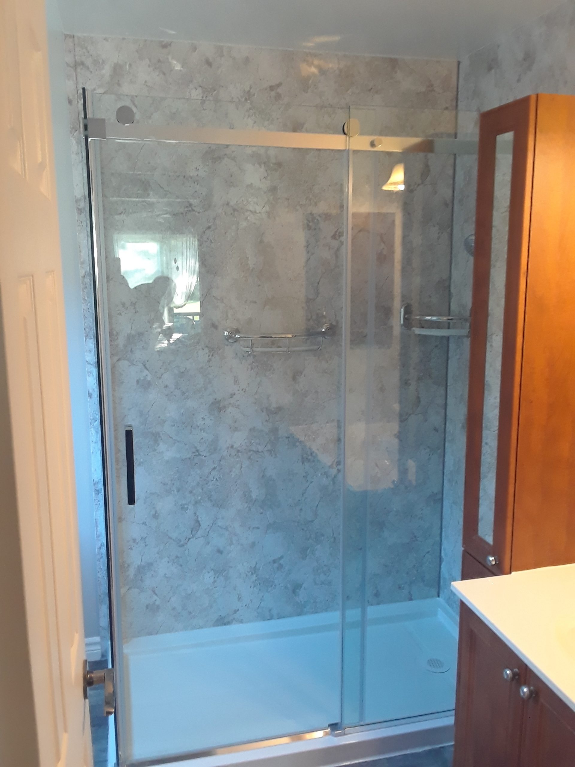 photo of bathroom shower after renovation